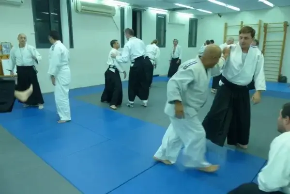 Aikido-Unterricht für Erwachsene.