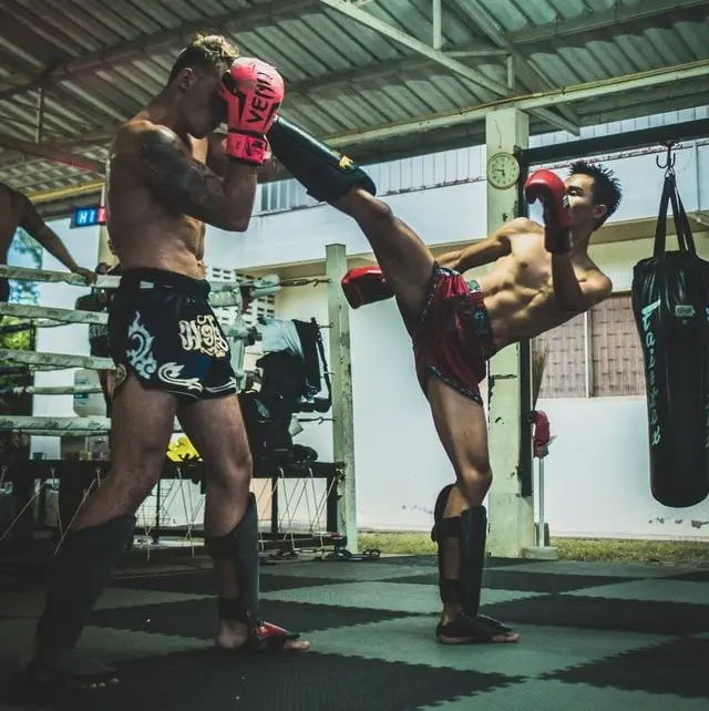 Professionelles Thai-Boxtraining.