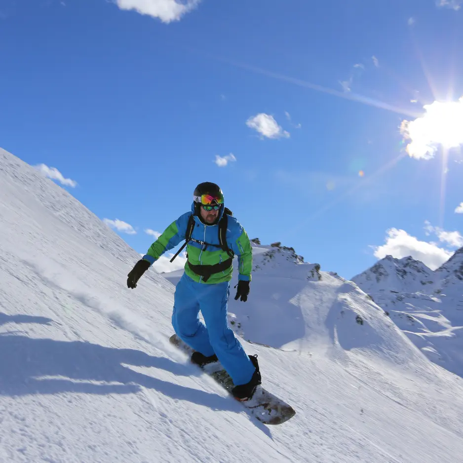 plaisir de faire du snowboard