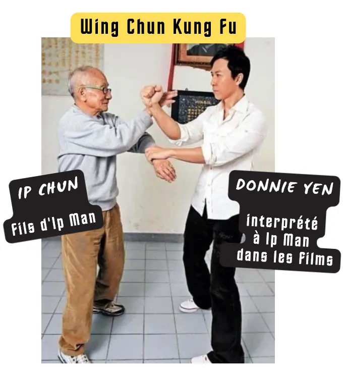 Donnie Yen avec son professeur de Wing Chun