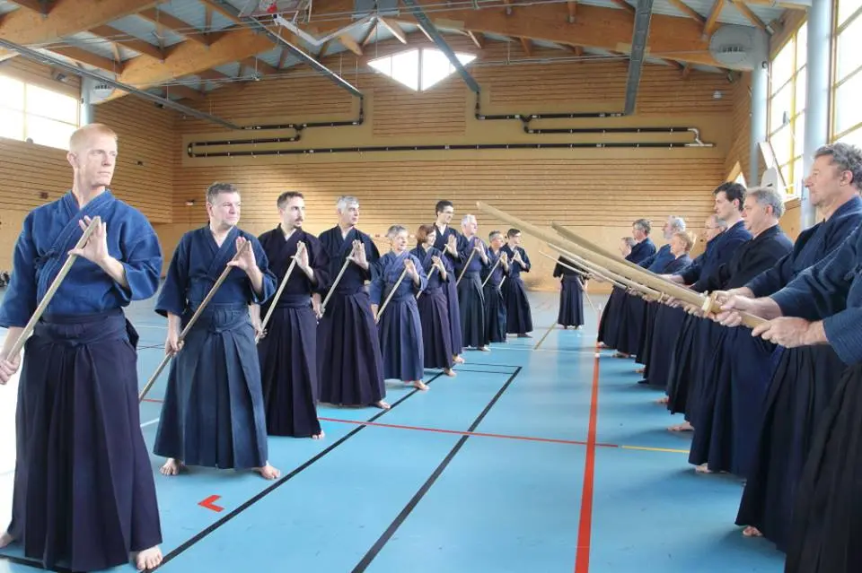 Jodo - l'art martial japonais du bâton contre l'épée.