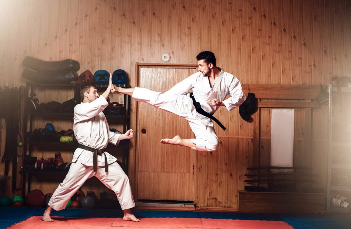 Calcio volante di Karate